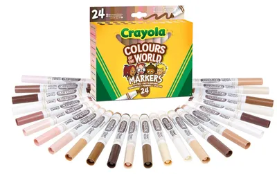 Produktbild von Crayola 58-7804, 24 Farben, Mehrfarbig, Mehrfarbig, Rund, Kunststoff, Taiwan