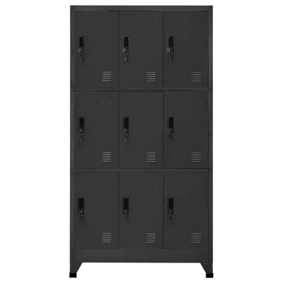 Image de vidaXL Armoire à casiers Anthracite 90x45x180 cm Acier