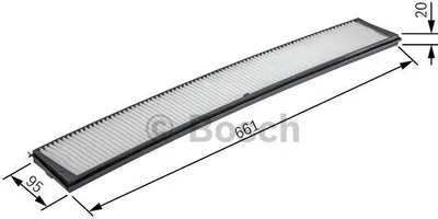 Produktbild von Bosch Filter, Innenraumluft  1 987 432 036