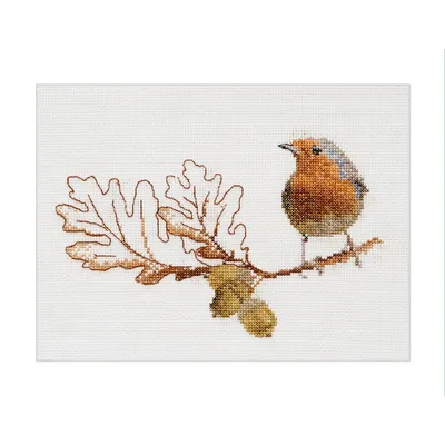 Immagine prodotto di Thea Gouverneur kit punto croce "Robin Aida d'autunno", 20x14cm