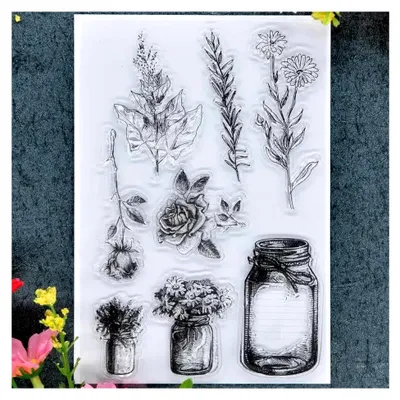 Produktbild von Transparente Buchstabenstempel für die Kartenherstellung, 10,6 x 16 cm, Silikonstempel für Scrapbooking und Dekoration