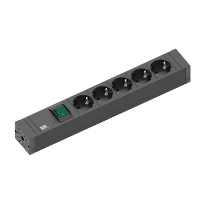 Obrázok produktu pre Bachmann 420.0013, 2 m, Vnútorný, Čierna, 5 AC zásuvky/AC zásuviek, 16 A, 353 mm