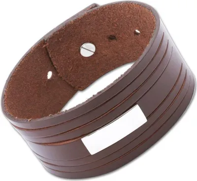 Produktbild von Leder Armband verstellbar 14,5-19,5cm LB0057