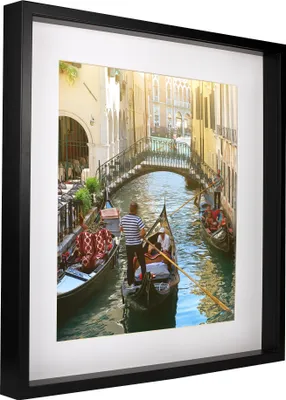 Produktbild von BD ART 50x50 cm groß Box 3D Objektrahmen Bilderrahmen mit Passepartout 40x40 cm, Schwarz Quadratische zum befüllen, tiefer für objekte, Foto, suvenirs 3 cm, für Wandbehang