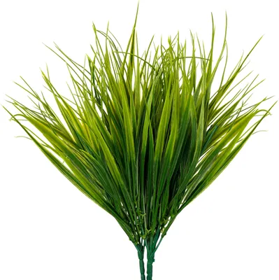 Produktbild von BELLE VOUS 6 STK Künstliche Pflanzen Gras Kunstpflanze – Gras Künstlich Grün Echt Aussehend Künstliche Blumen Innen/Außen für Wohnzimmer Deko, Deko