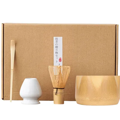Produktbild von Matcha Teezeremonie Set, Matcha Schneebesen, Holz Schale, Teelöffel, Premium Japanese Matcha Tea Set