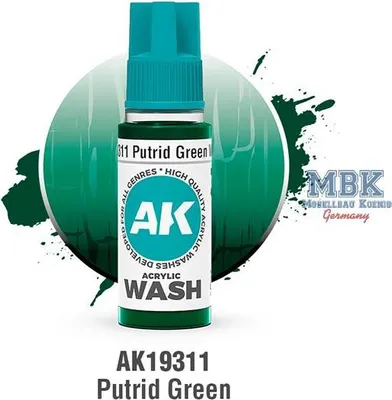 Produktbild von AK Interactive S.L. AK-19311 PUTRID GREEN  ACRYLIC WASH