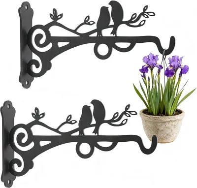 Productafbeelding van 2-delig metalen frame voor hangmanden met 20 cm lange vogelhuisjes, wandhaken, geschikt voor hangmanden