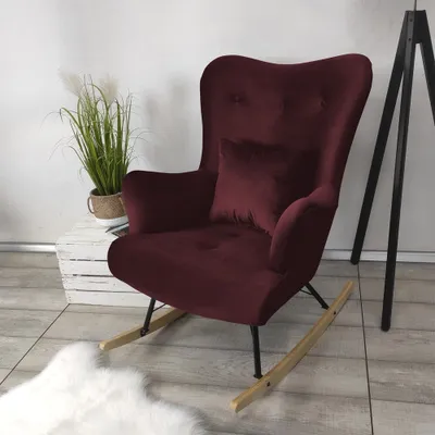 Obrázok produktu pre Hojdacie kreslo ušiak SANDON 1 - vínové