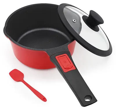 Immagine prodotto di Pentola con coperchio - 20 cm, antiaderente, adatta a tutte le fonti di calore
