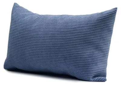 Produktbild von GÖZZE Capri Kissen weiches pflegeleichtes Kissen in Feincord-Optik mit Synthetikfüllung Dunkelblau 30 x 50 cm