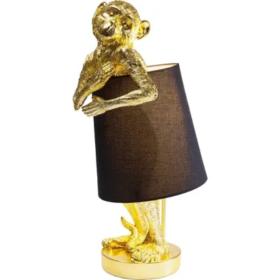 Obrázek produktu pro Stolní lampa "Opice", zlatá a černá barva - výška cca 56 cm