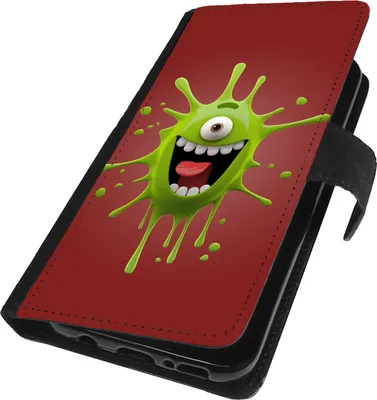 Produktbild von Book Case für Samsung Galaxy A40 Hülle Tasche Flip Cover Handy Schutz Hülle mit Magnet Handycover lustig Design 132