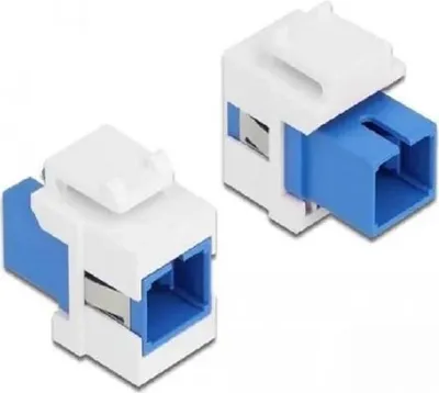 Image de DELOCK Keystone Module SC Simplex femelle vers SC Simplex femelle bleu / blanc (86714)