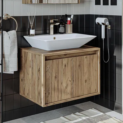 Produktbild von Roomart ATLANTIC-65 Badmöbel-Set 2-teilig 65 cm breit, Eiche