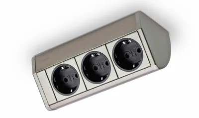 Produktbild von EVOLINE Unterbau-Steckdosenelement 3fach Edelsthal