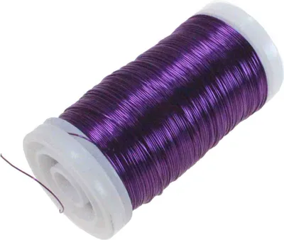 Produktbild von 100g Myrtendraht Dekodraht Ø0,3mm ca.160m Basteldraht Dekolackdraht Lackdraht, Farbe:violett