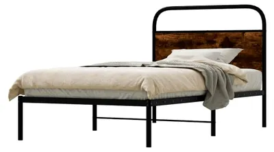 Produktbild von Bettgestell ohne Matratze 90x200 cm aus geräucherter Eiche