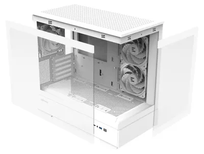Produktbild von Zalman P30 V2 Matx-Gehäuse 3xLüfter 120 mm Argb 2xUSB 3.0 Weiß Ohne Netzteil