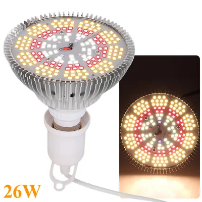 Zdjęcie produktu dla 26W 200 LED lampa roślinna światło słoneczne E27 dla roślin domowych, światło do uprawy z lampami UV IR dla roślin szklarniowych kwiaty warzywa sadzonki