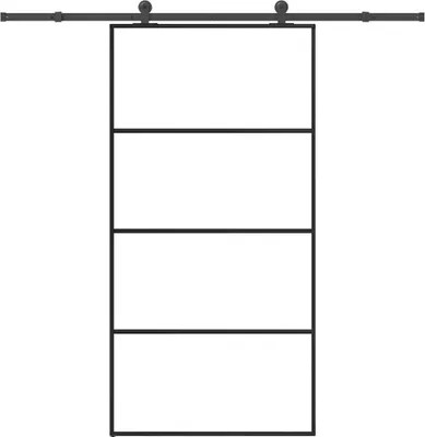 Obrázok produktu pre Posuvné dvere s kovaním ESG sklo a hliník 102,5x205 cm