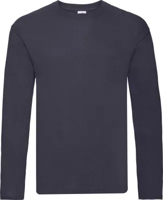 Produktbild von Fruit Of The Loom Herren Original T-Shirt, langärmlig PC3035 (S) (Dunkles Marineblau)