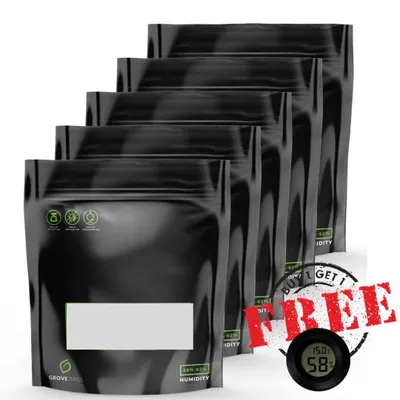 Feuchtigkeitsregulierende Aufbewahrungsbeutel, 5er-Pack, 100 g, schwarz