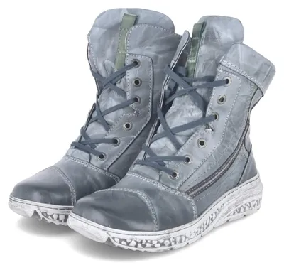 Imagen del producto de Botas de invierno para mujer Krisbut, color azul, de cuero liso, talla 37