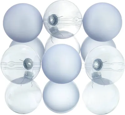 Productafbeelding van Kerstbal glas d6 cm mist blauw 6st kerst Decoris