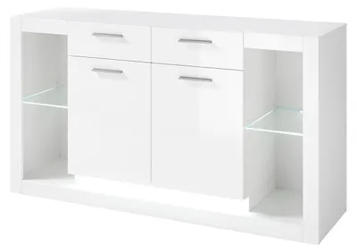 Produktbild von Sideboard Kommode Anrichte Meran 150x43x83cm weiß Hochglanz