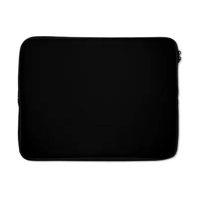 Produktbild von MuchoWow® Laptop Hülle 17 Zoll Laptoptasche Schwarz - Dunkel - Massiv - Farbe - Zipper - Schutzabdeckung