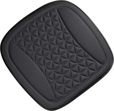 Produktbild von Autositzkissen, atmungsaktiv, rutschfest, quadratisch, 3D-erhabener Punkt, für alle Jahreszeiten, universell, bequemes Sitzen, einfarbig, Auto-Innenraum, Vordersitzmatte, Autozubehör