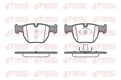 Produktbild von REMSA Bremsbeläge Satz Vorne Bremsklötze für LAND ROVER Range Rover III (L322) 0979.00