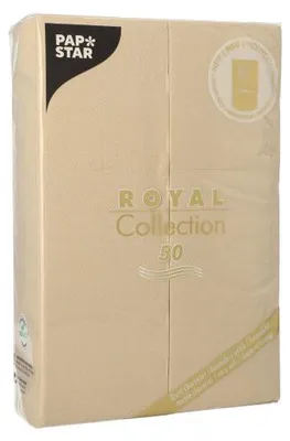 Produktbild von Servietten "ROYAL Collection" 48 cm x 30 cm sand mit Besteckfalz