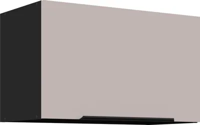 Produktbild von Küchen Kurzhängeschrank 60 cm ARONA Kaschmir beige matt + Schwarz matt Küchenzeile Küchenblock Küche Einbauküche