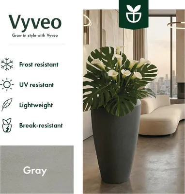 Produktbild von Vyveo - Vase Nalou - Grau - 55x86