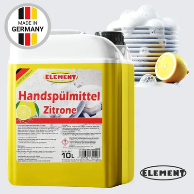 Produktbild von Element Geschirrspülmittel | 10 Liter Kanister | Spülmittel | Handspülmittel | Zitrone | mit hoher Fettlösekraft | Geschirrreiniger