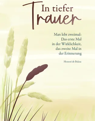 Produktbild von Trauer  Beileid  Kondolenz - Trauerkarte im Format 11,5 x 17