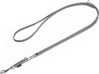 Produktbild von Mystique® Gummierte Umhängeleine Leine 15mm Standard Karabiner grau 3m