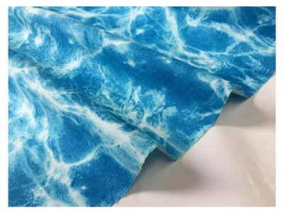 Produktbild von Blauer Baumwollstoff für Vorhänge und Polster, 280 cm breit (Meterware)