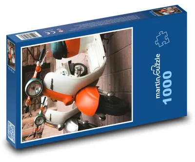 Obrázek produktu pro Puzzle 1000 Retro skútr na ulici - martinpuzzle