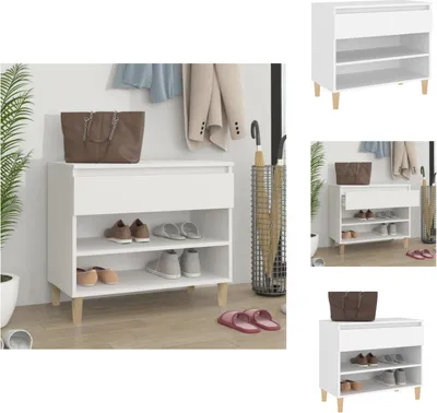 Produktbild von vidaXL Schuhregal Weiß 70x36x60 cm Holzwerkstoff -  Schuhregale & -schränke