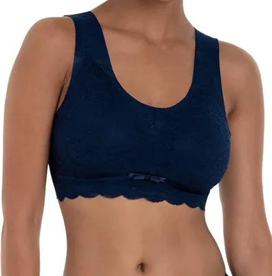 Produktbild von Anita Damen Bügelloser Bralette BH mit breitem Unterbrustband und breiten Trägern, Dunkelblau