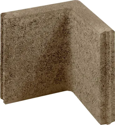 Produktbild von Kann Randstein Ecke mit Nut- und Feder 25 x 25 x 5 cm braun