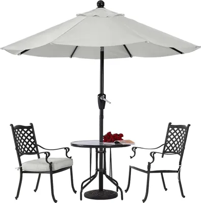 Image de ABCCANOPY Parasol 230 cm imperméable UPF 50+ stable pour terrasse balcon Beige