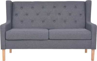 Produktbild von vidaXL Sofa 2-Sitzer Stoff Grau