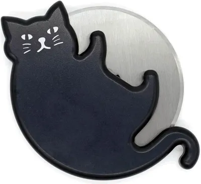 Produktbild von Pizzaschneider als schwarze Katze | süßer Pizzaroller | Pizzamesser