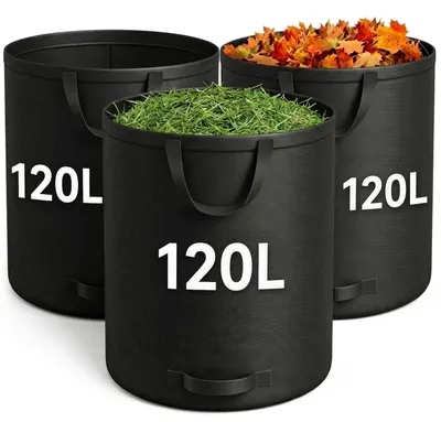 Imagen del producto de Juego de 3 bolsas para residuos de jardinería de 120 litros