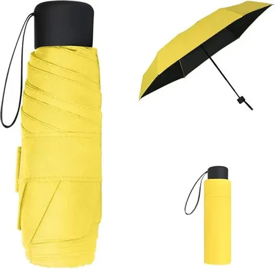 Produktbild von Mini Regenschirm, Pocket Taschenschirm, Sonnenschutz Regenschirm, Freien UV Faltender Regenschirm, Klein, Leicht, UV-Faltender für Erwachsene und Kinder