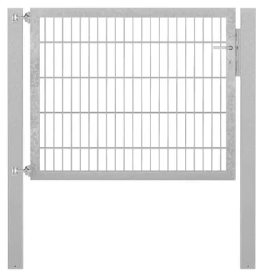 Immagine prodotto di Alberts 635237 Cancello singolo Flexo con accessori, zincato a caldo, larghezza 125 cm, altezza 100 cm